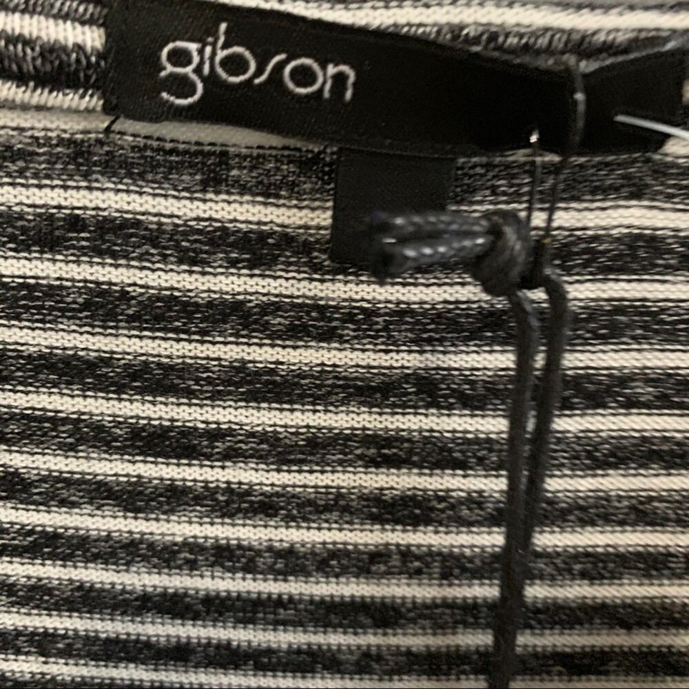NWT GIBSON Ruffled Edge Raglan Striped Pullover - Picture 4 of 7